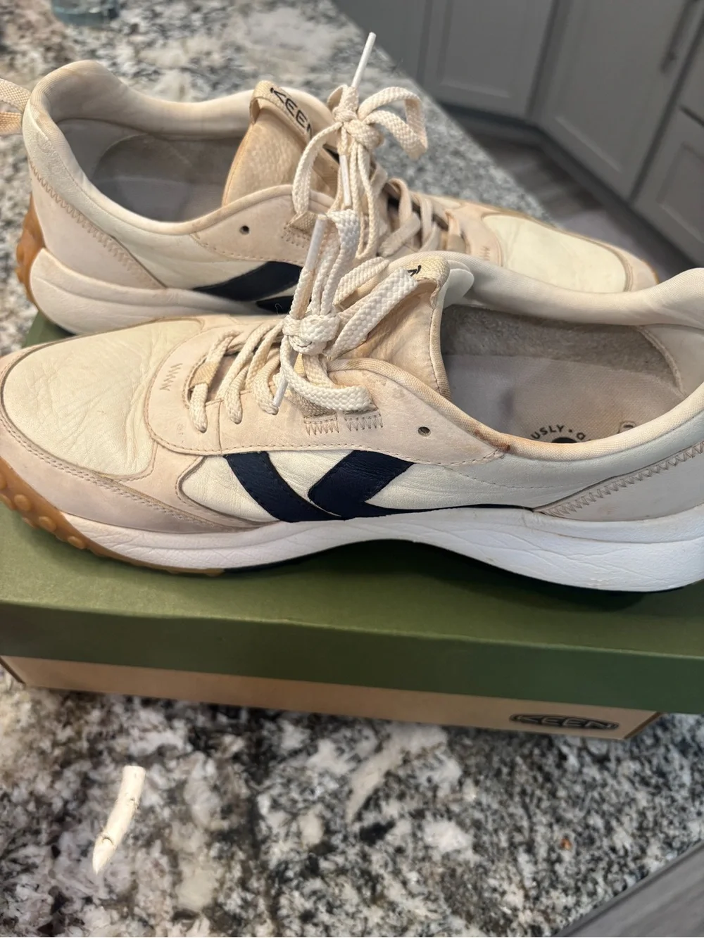 Keen men’s sneaker KS86 LEA birch/star white size 11